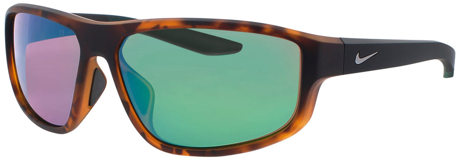 NIKE BRAZEN FUEL M DJ0803  Frame TORTOISE Lens BROWN W/ GREEN MIRROR