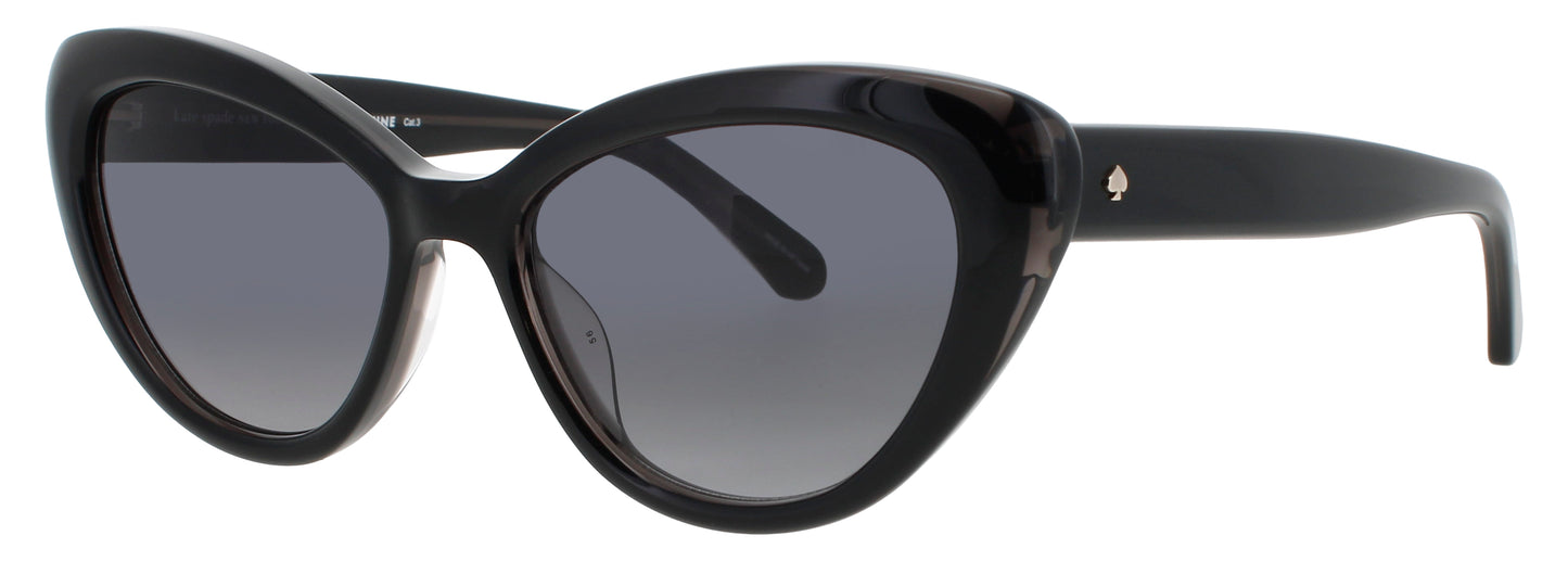KATE SPADE MARLAH/S Frame BLACK Lens DARK GREY FLASH