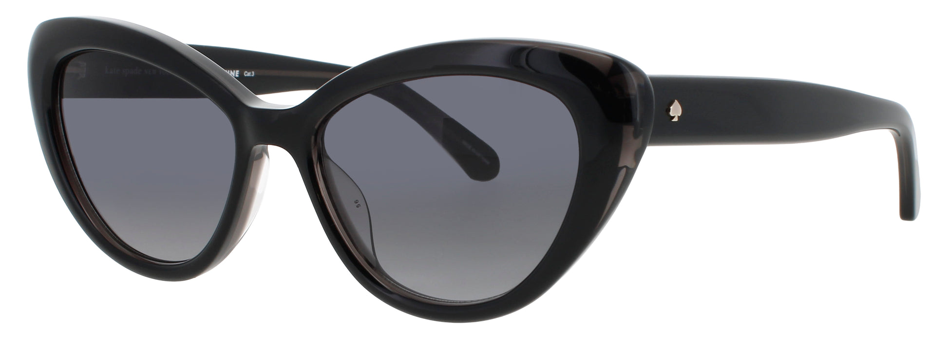 KATE SPADE MARLAH/S Frame BLACK Lens DARK GREY FLASH