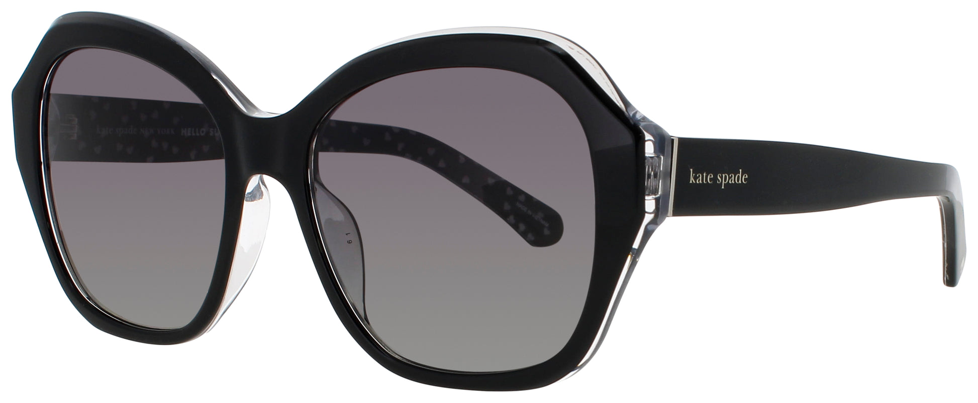 KATE SPADE LOTTIE/G/S Frame BLACK Lens GREY POLORIZED