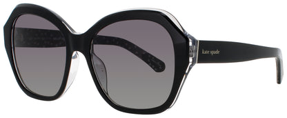 KATE SPADE LOTTIE/G/S Frame BLACK Lens GREY POLORIZED