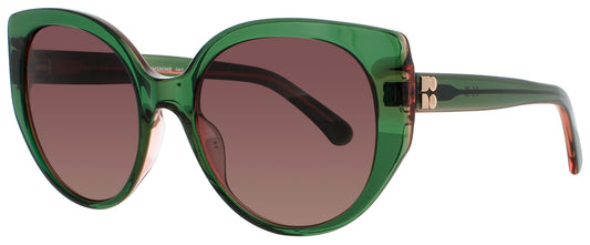 KATE SPADE SERAPHINA/G/S Frame GREEN PINK Lens GREY POLORIZED