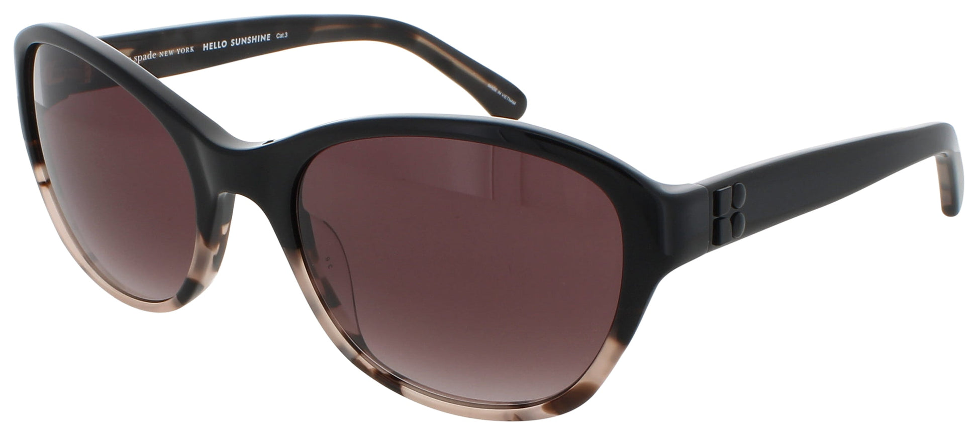 KATE SPADE GOLDA/G/S Frame BLACK / HAVANA Lens PINK GRADIENT