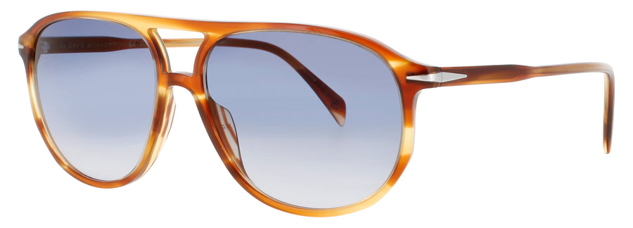 DAVID BECKHAM DB 1159/S Frame BROWN HORN Lens BLUE TINT