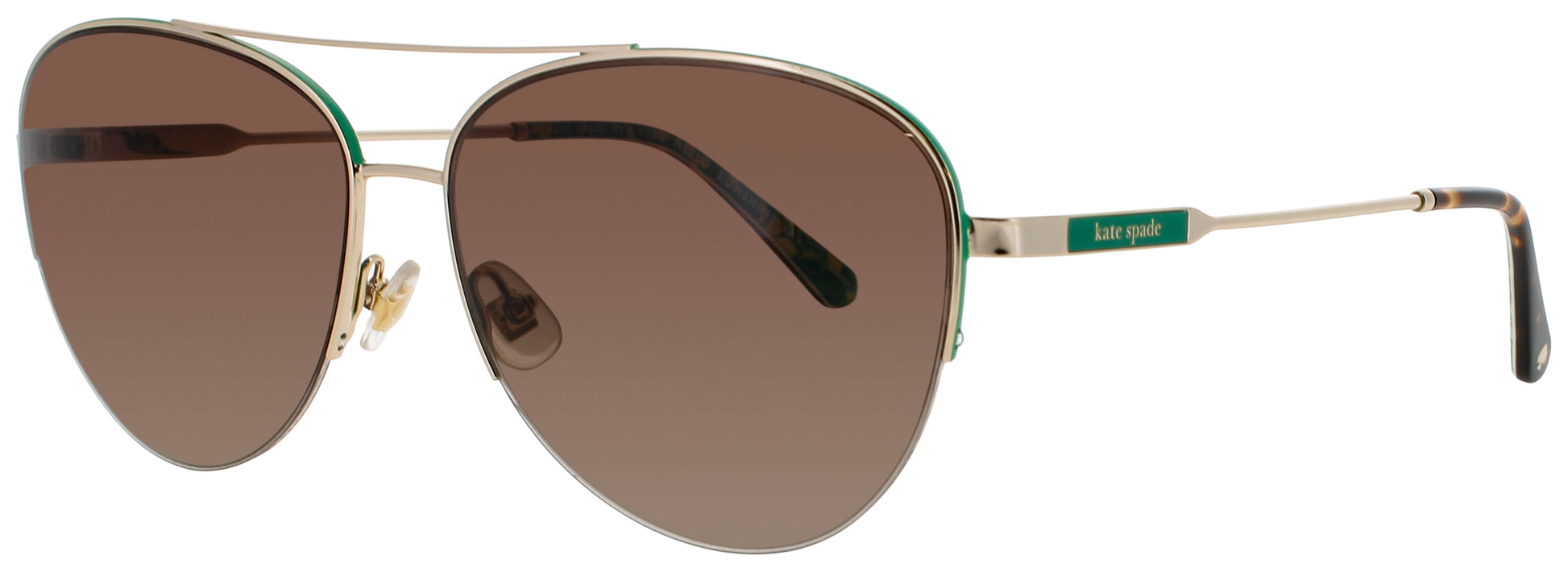 KATE SPADE JANECE/G/S Frame GOLD GREEN Lens BROWN   
