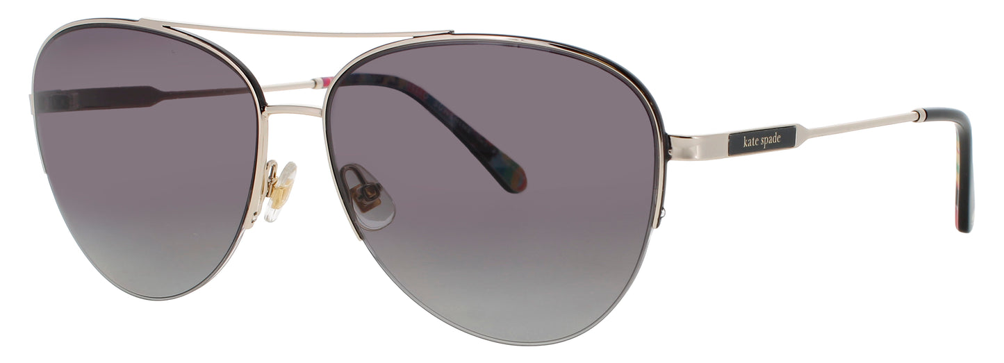 KATE SPADE JANECE/G/S Frame GOLD / BLACK Lens GREY FLASH POLARIZED