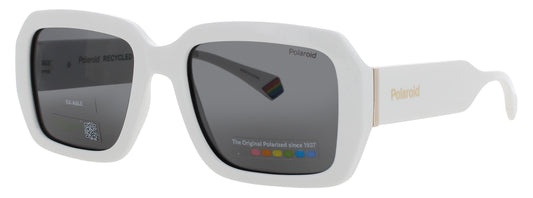 POLAROID PLD-6223/S/X Frame WHITE Lens SMOKE POLARIZED