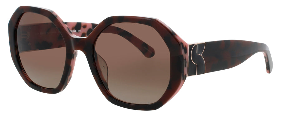 KATE SPADE FLYNNIE/G/S Frame BLACK / PINK HAVANA Lens BROWN GRADIENT