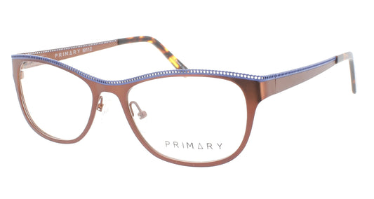 PRIMARY M112 Frame MATTE BROWN/BLUE Lens DEMO