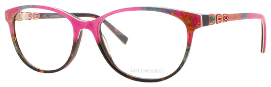 COCO SONG SHERRY RED Frame PINK BLACK Lens DEMO