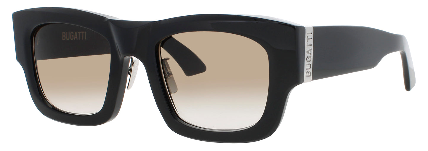 BUGATTI 48M Frame BLACK / STERLING SILVER Lens BROWN GRADIENT