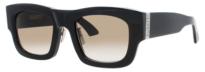 BUGATTI 48M Frame BLACK / STERLING SILVER Lens BROWN GRADIENT