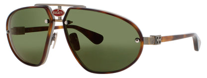 BUGATTI 10 Frame DEMI-BLONDE TORTOISE/ANTIQUE GOLD Lens GREEN TINT