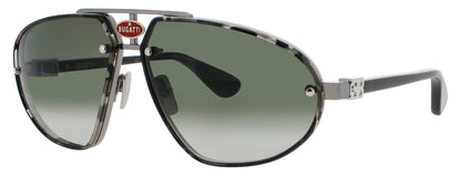 BUGATTI 10 Frame BLACK TORTOISE/GUNMETAL Lens GREEN GRADIENT