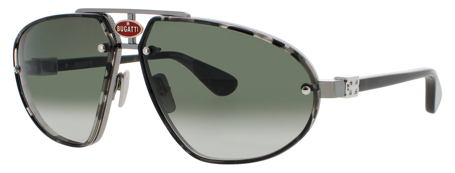 BUGATTI 10 Frame BLACK TORTOISE/GUNMETAL Lens GREEN GRADIENT