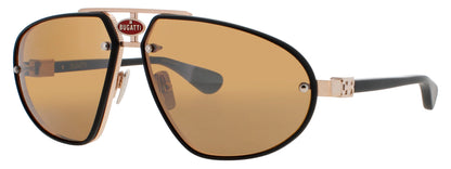 BUGATTI 10 Frame MATTE BLACK/ROSE GOLD Lens ORANGE TINT