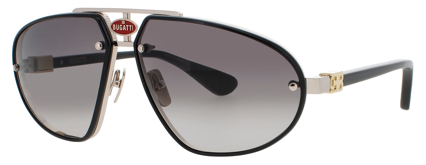 BUGATTI 10 Frame BLACK/WHITE GOLD Lens GREY GRADIENT