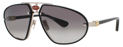 BUGATTI 10 Frame BLACK/WHITE GOLD Lens GREY GRADIENT