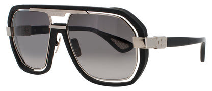 BUGATTI 08 Frame MATTE BLACK/WHITE GOLD Lens GREY GRADIENT