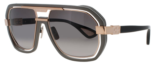 BUGATTI 08 Frame MATTE GUNMETAL/ROSE GOLD Lens GREY GRADIENT