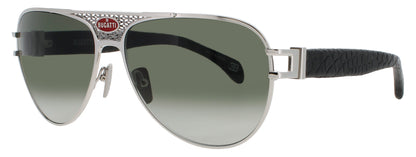 BUGATTI 11 Frame BLACK/STERLING SILVER Lens GREEN GRADIENT