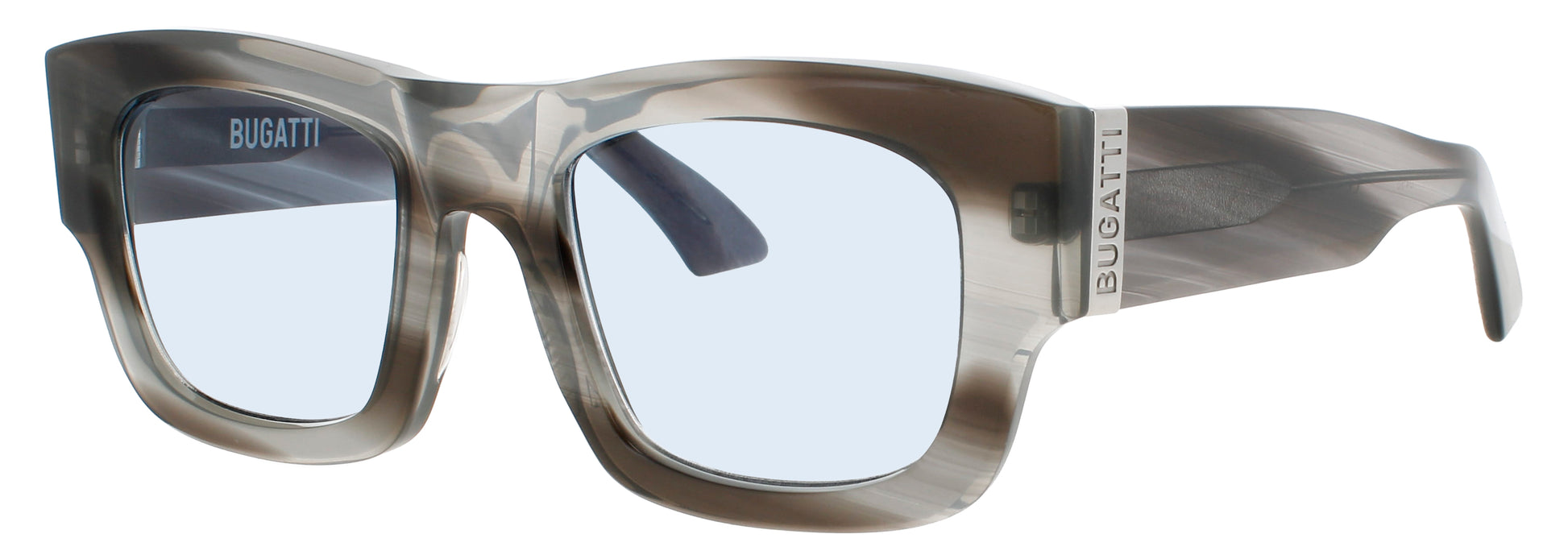 BUGATTI 48M Frame GREY STRAT Lens BLUE GRADIENT