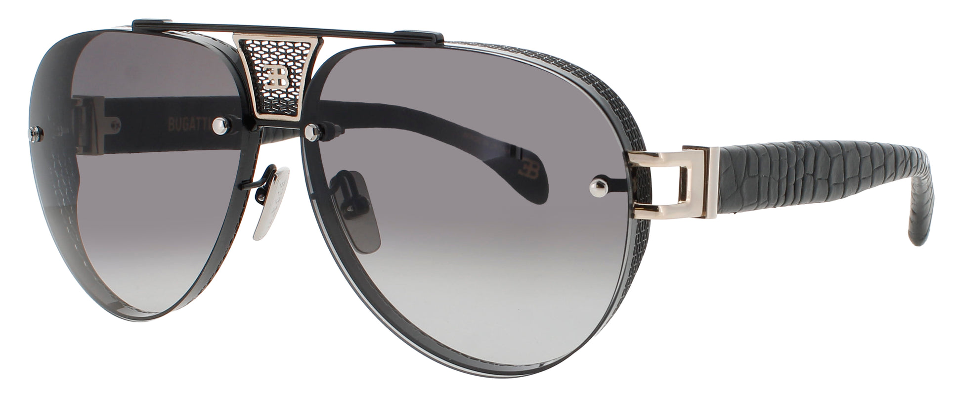 BUGATTI 05 Frame BLACK PVD / WHITE GOLD Lens GREY GRADIENT
