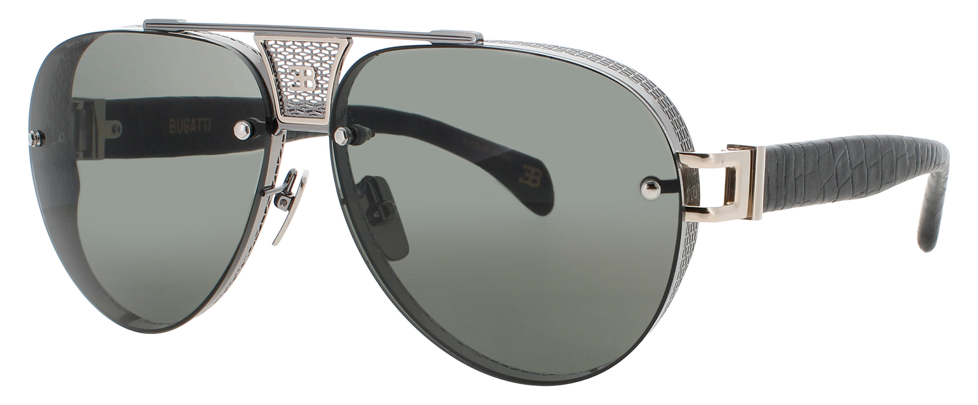 BUGATTI 05 Frame GUNMETAL / WHITE GOLD Lens GREY TINT