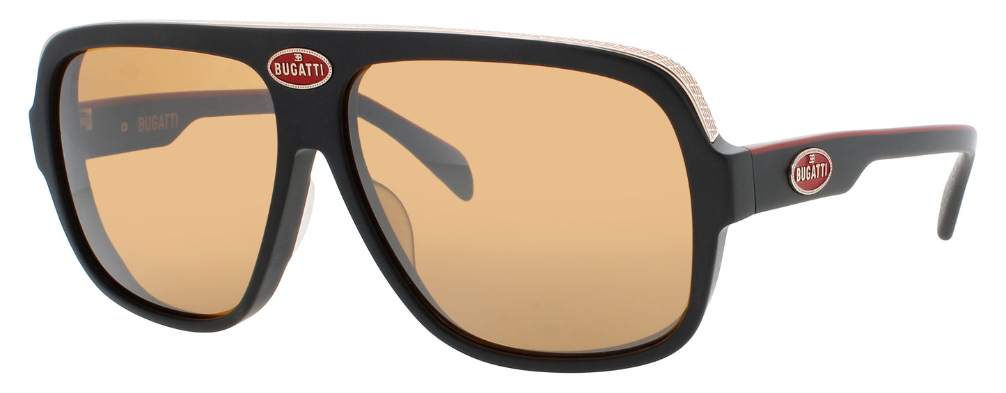 BUGATTI 06 Frame MATTE BLACK / WHITE GOLD Lens SKYLET ROAD