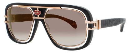 BUGATTI 07 Frame MATTE BLACK / ROSE GOLD Lens GREY GRADIENT / COPPER FLASH