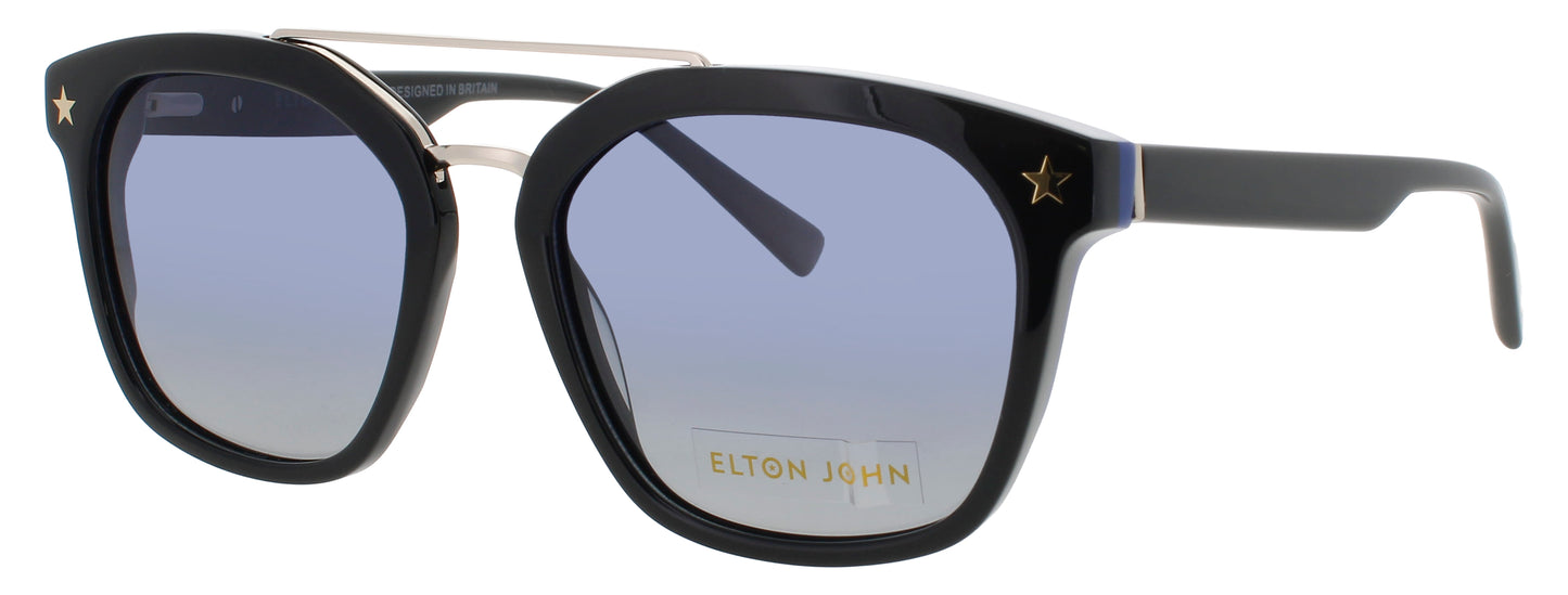 ELTON JOHN ROCKER Frame BLACK Lens DARK BLUE GRADIENT
