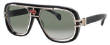 BUGATTI 07 Frame BLACK/WHITE GOLD Lens GRADIENT GREEN