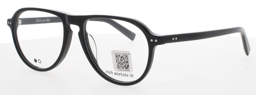 JOHN JACOBS JJE13192 Frame SHINY BLACK Lens DEMO