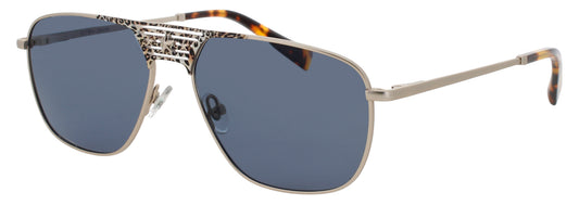 ELTON JOHN CONCORDE Frame GOLD LEOPARD Lens NAVY POLARIZED