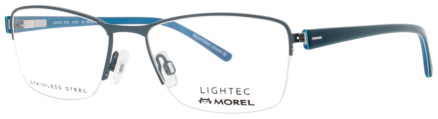 LIGHTEC-MOREL 7674L Frame GUNMETAL/BLUE Lens DEMO