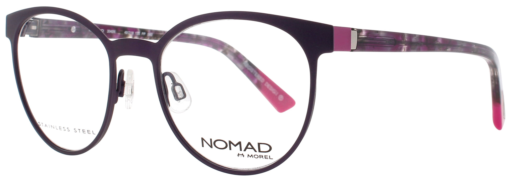 NOMAD-MOREL 3045N Frame PURPLE MARBLE Lens DEMO