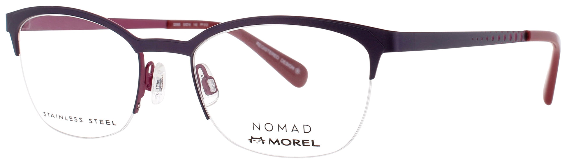 NOMAD-MOREL 3208S Frame PURPLE MARBLE Lens DEMO