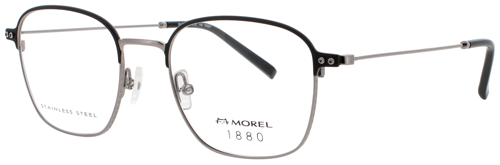 1880-MOREL 60129M Frame BLACK/SILVER Lens DEMO