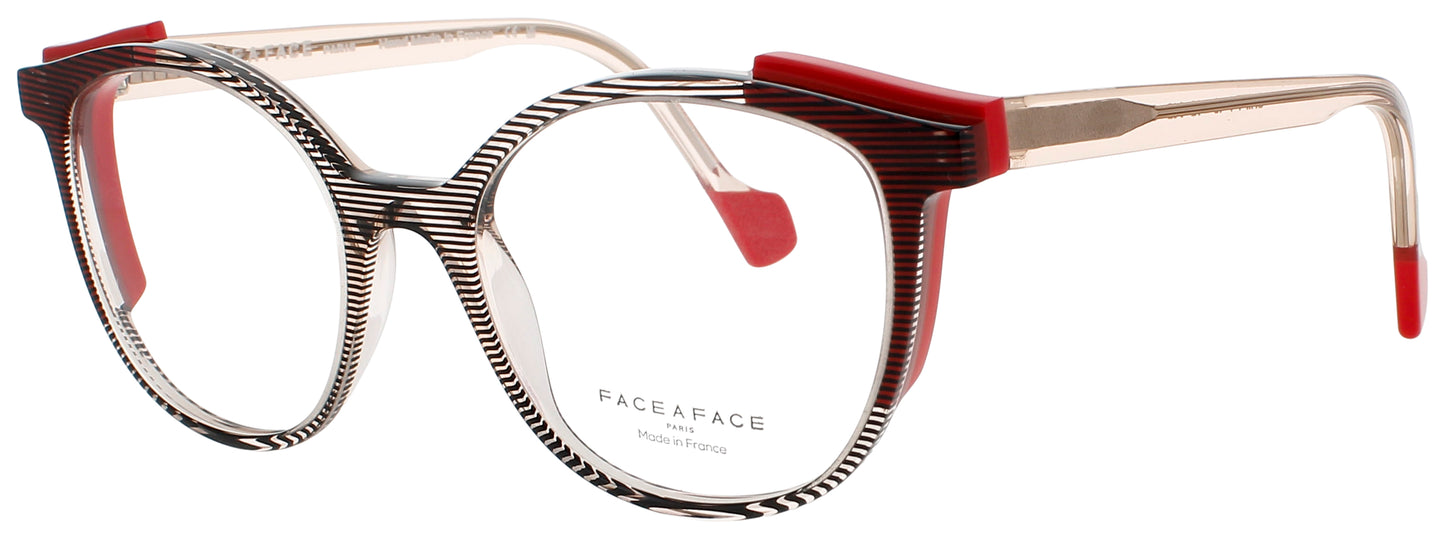 FACE A FACE SHIFT 1 Frame TRANSPARENT STRIPED AMBER Lens DEMO