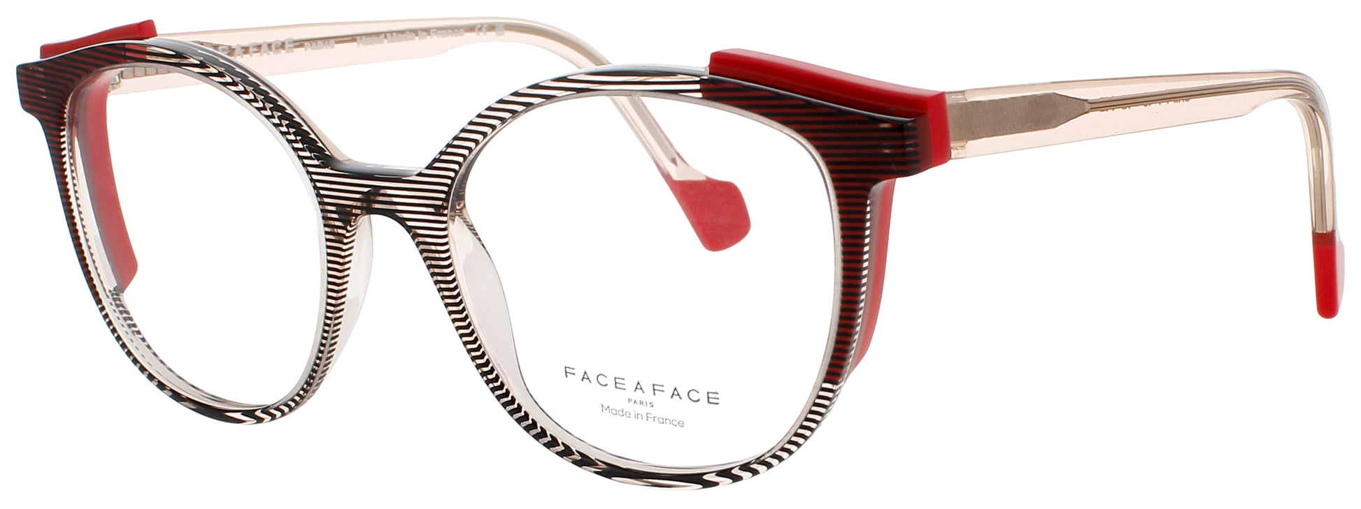 FACE A FACE SHIFT 1 Frame TRANSPARENT STRIPED AMBER Lens DEMO