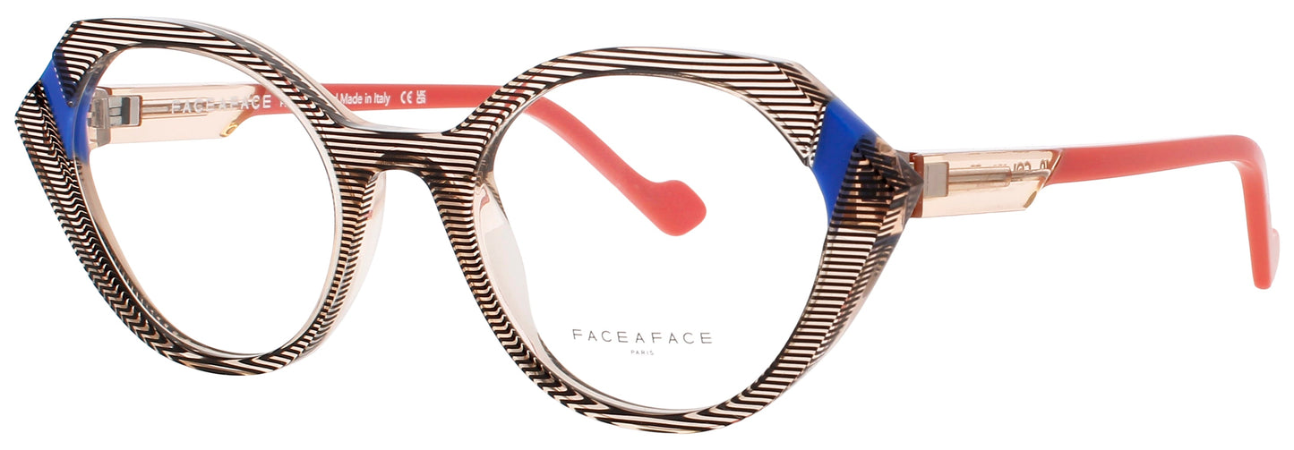 FACE A FACE WITTY-1 Frame TRANSPARENT STRIPED AMBER Lens DEMO