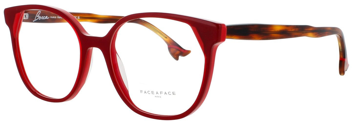 FACE A FACE BOCCA LEMON 3 Frame RED TRANSPARENT/ FLASH RED Lens DEMO