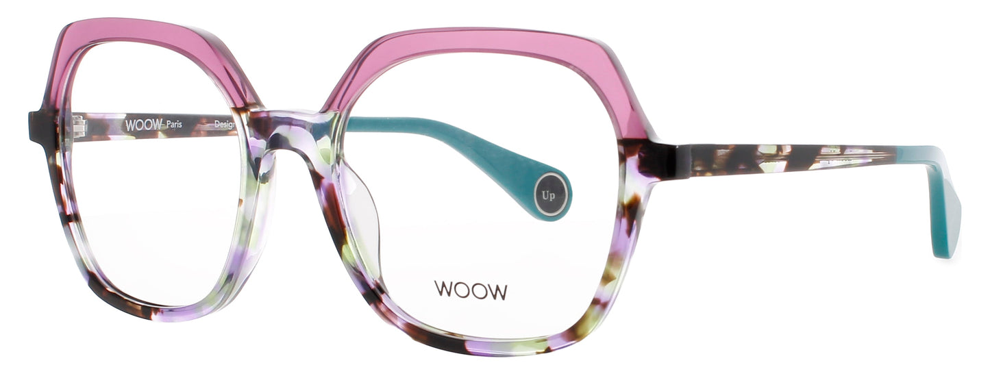 WOOW LOOK-UP-2 Frame TRANSPARENT PLUM Lens DEMO