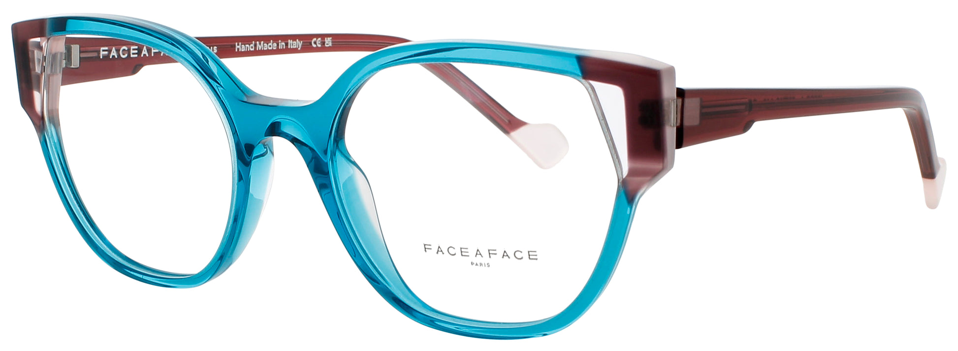 FACE A FACE IPSSO 1 Frame CRYSTAL/TRANSPARENT CERULEAN BLUE Lens DEMO