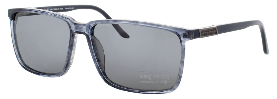 JAGUAR JG37124 Frame MATTE BLUE Lens DARK SMOKE POLARIZED