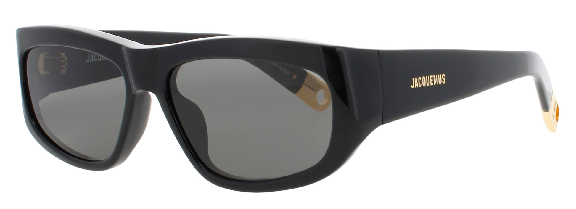 JACQUEMUS JAC2 Frame BLACK/GOLD Lens GREY