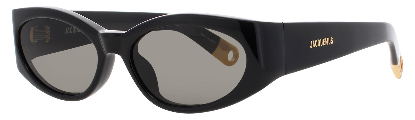 JACQUEMUS JAC4 Frame BLACK/GOLD Lens SMOKE