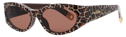 JACQUEMUS JAC4 Frame LEOPARD/GOLD Lens BROWN TINT
