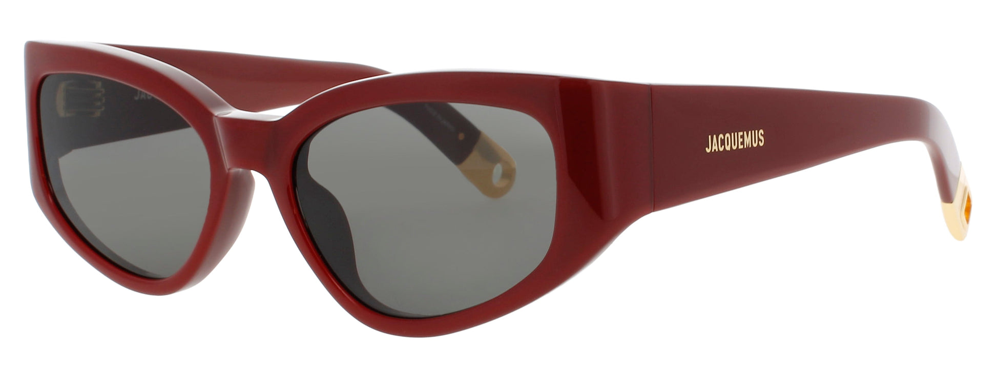 JACQUEMUS JAC5 Frame BURGUNDY/GOLD Lens GREY