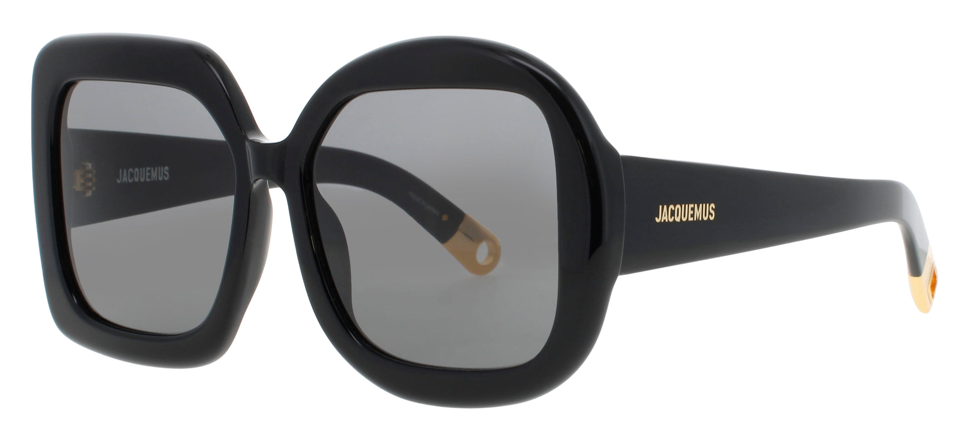 JACQUEMUS JAC10 Frame BLACK/GOLD Lens GREY
